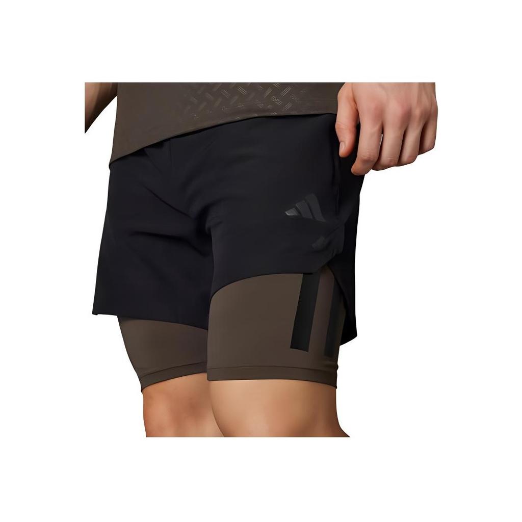 Adidas Power Workout Two-In-One Shorts Men Shorts Black Carbon IV6113