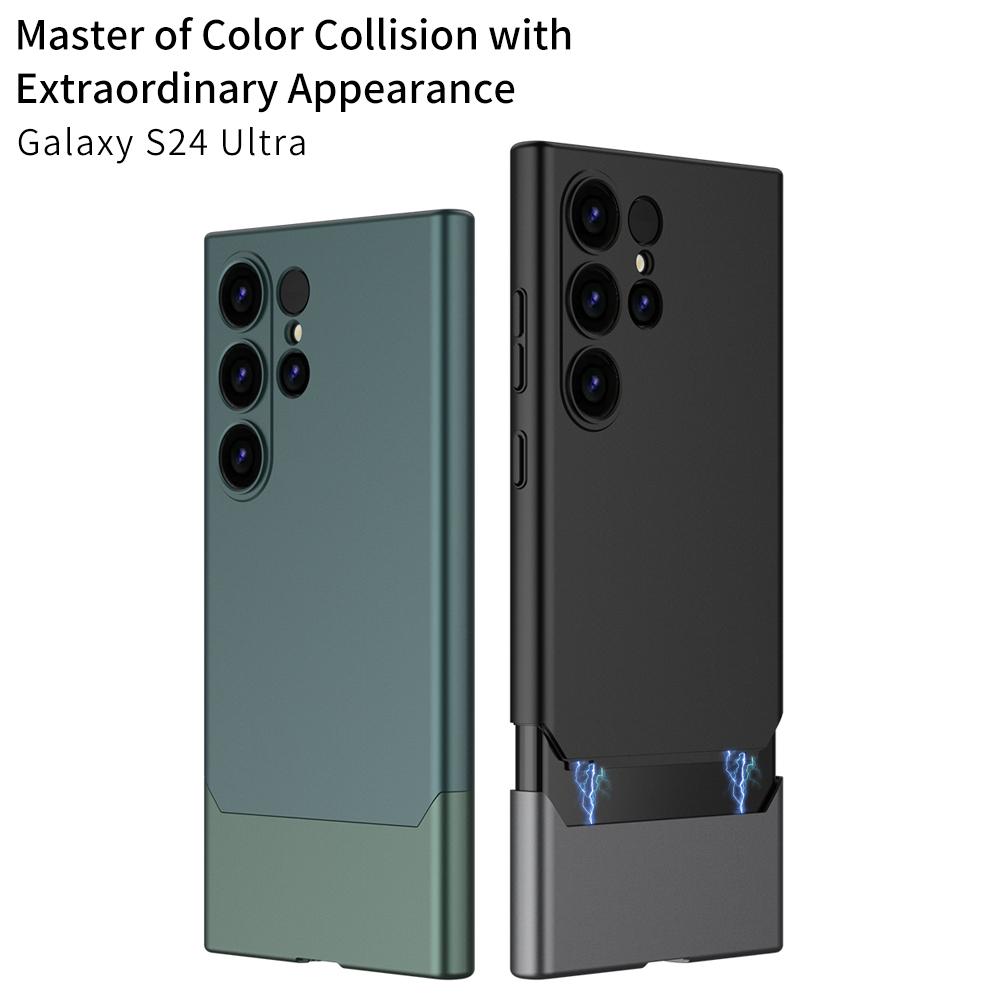 Pentru husa Samsung Galaxy S24 Ultra Plus, ultra subțire, prietenoasă cu pielea, mată, culoare contrastantă, lentilă, protecție la șocuri.