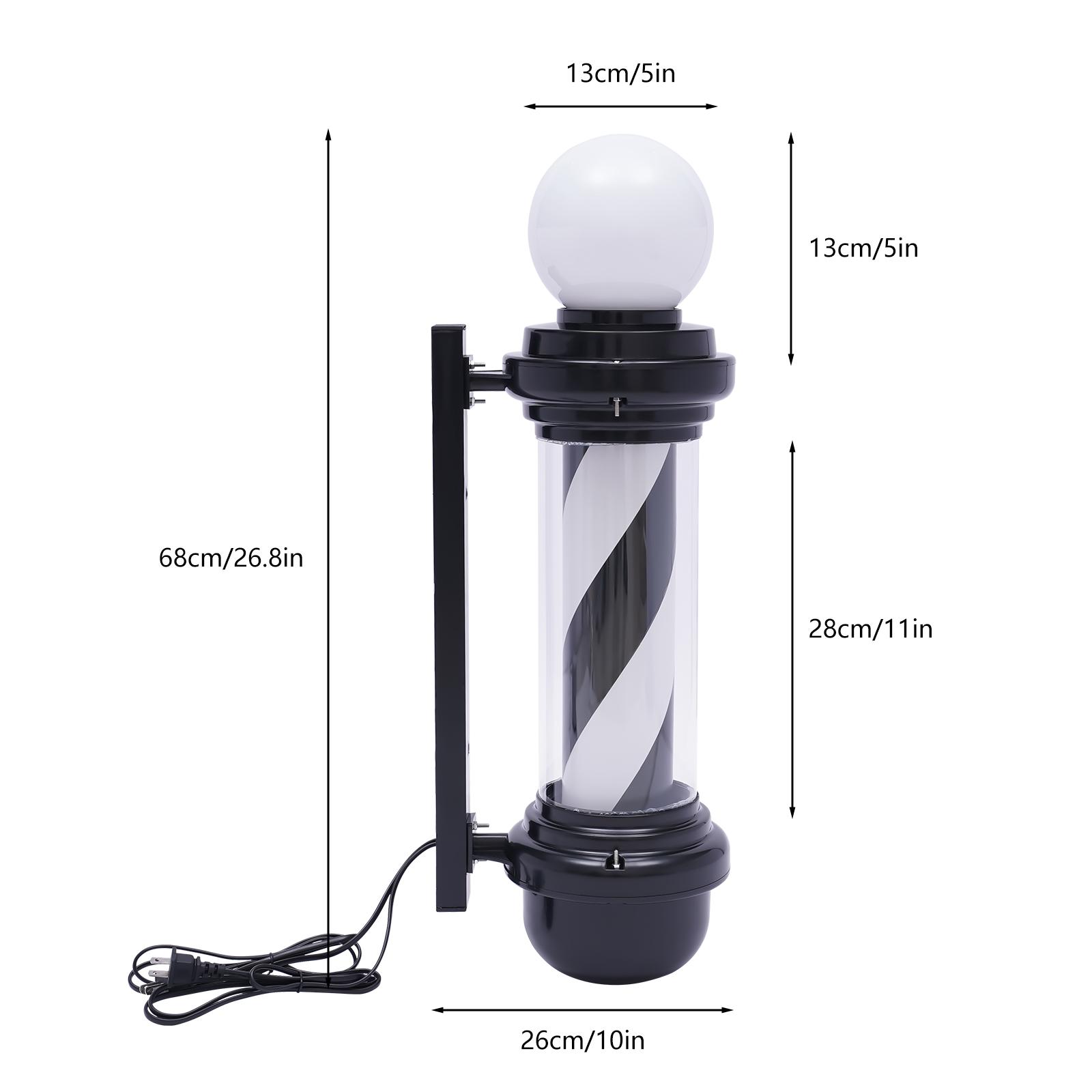 

Светодиодные полосы для парикмахерской, настенный светильник, вывеска для парикмахерской, вращающийся светильник, уличный светильник для парикмахерской, белый/черный 20W чёрный