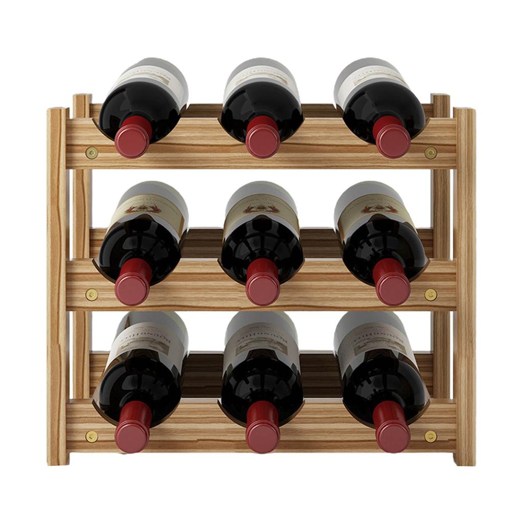 2/3/4 Tiers Wooden Wine Racks Home Bar Party Display Glass Holder Shelf Decoration Red Wine Storage Rack Stand Organizer