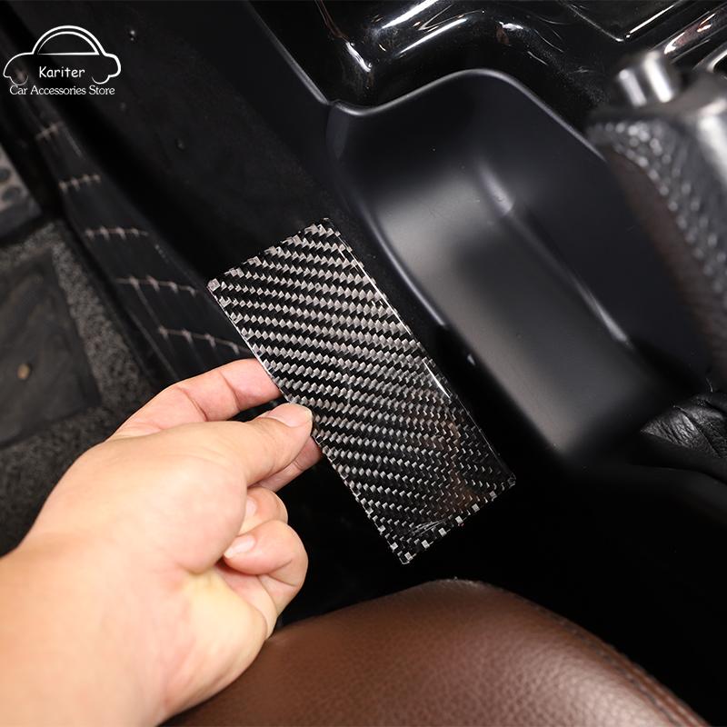 Soft Carbon Fiber Central Control Handbrake Base Panel Decorative Sticker For Mercedes-Benz G-Class W463 2013-2018 Accessories