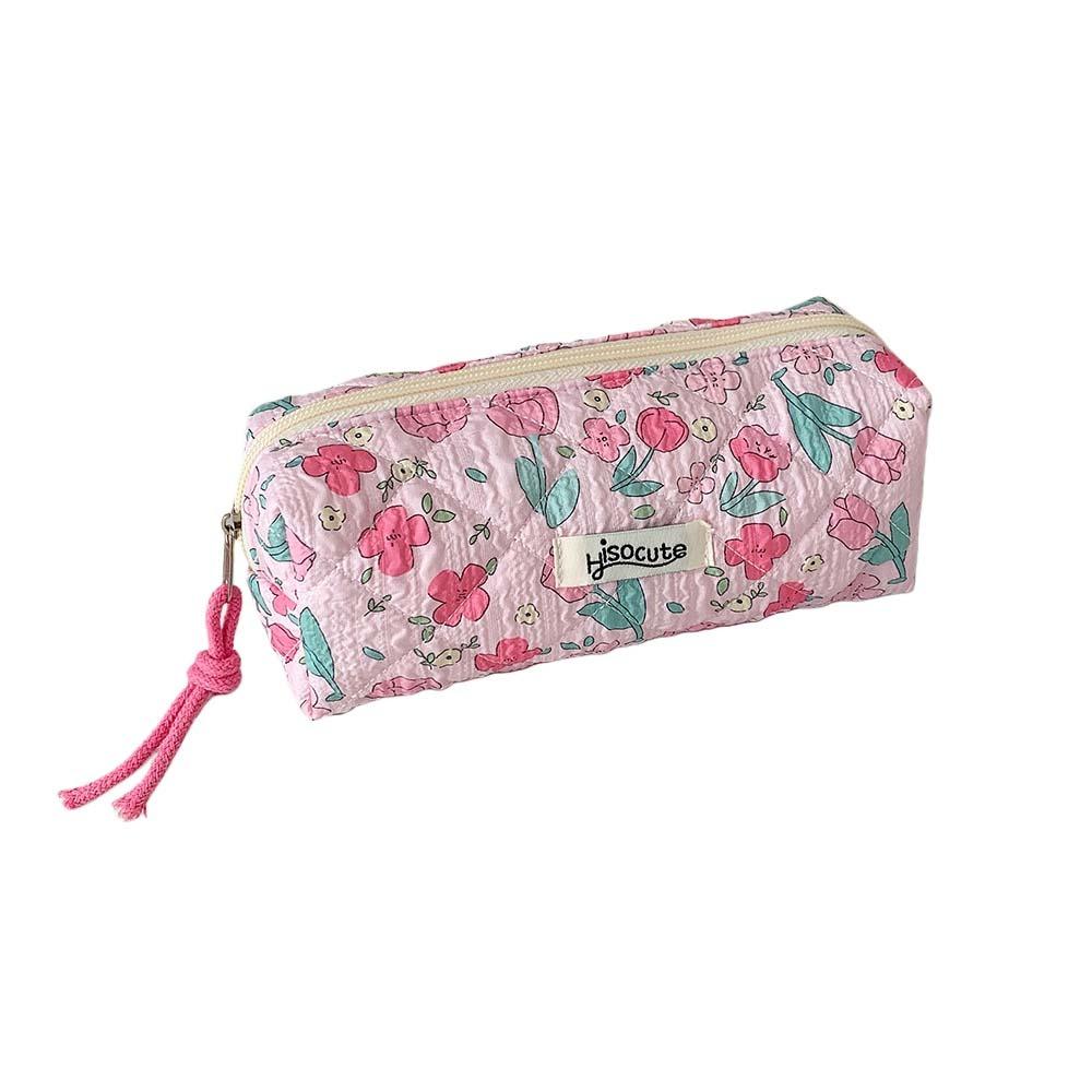 Stoff Koreanischer Stil Federmäppchen Capybara Hund Blumenmuster Federtasche Schüler