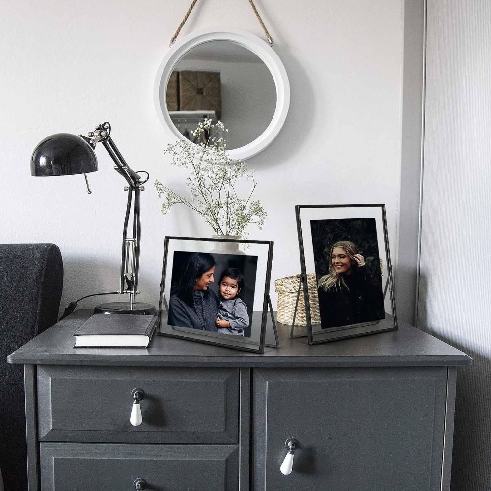 Minimalist Style Tabletop Decorative Frame Transparent Surface Floating Picture Frame Home