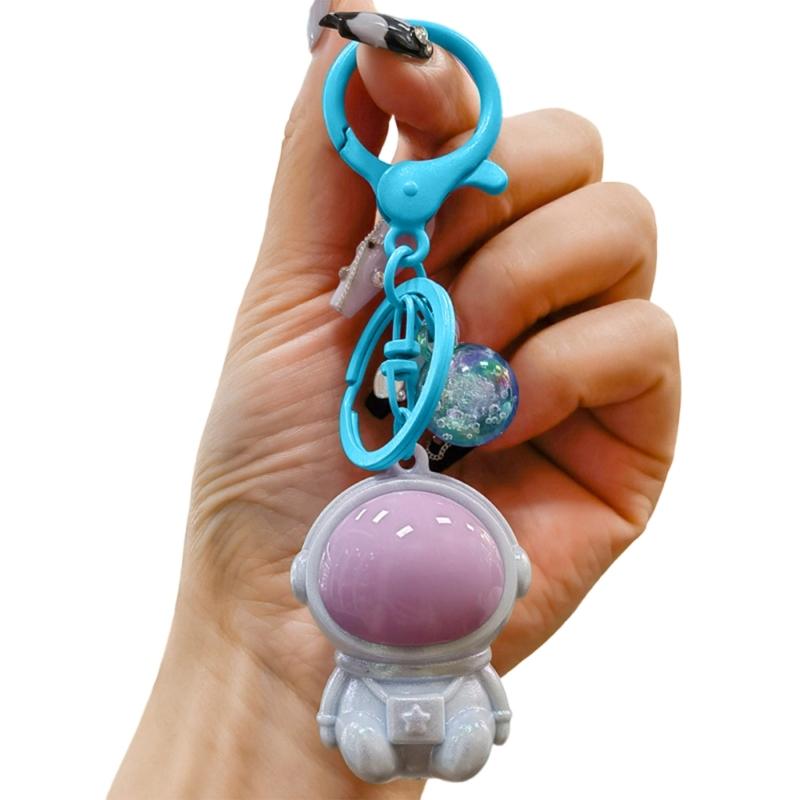 

Fashionable Adorable Astronaut Keychain Charm Pendant Accesosry for Trendy Women Adds Charm to Bags and Accessories синій
