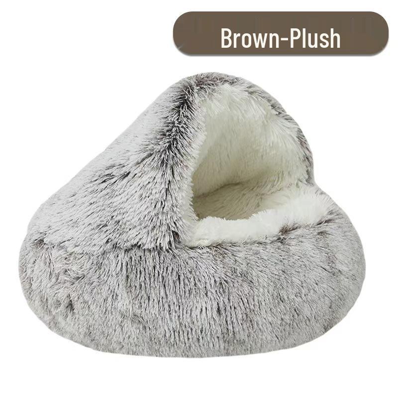 Cozy Semi-Enclosed Winter Pet Nest for Dogs & Cats