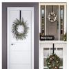 Black/White Wreath Hook Metal Wreath Door Hanger Adjustable Garland Hanger  Over the Door