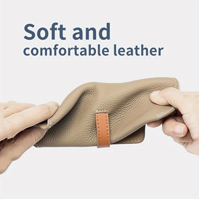 PU Leather Eyeglasses Case, Portable Thickened Leather Glasses Pouch, Anti-Pressure Lens Holder for Various Eyewear, Fashion Accessory for Women