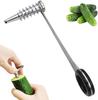 Piranha Spiral Cutting Machine Stainless Steel Spiral Cutter for Veggies Portable Cucumber Potato Carrot Slicer Cutter