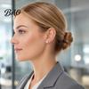 Versatile Stud Earrings 1 Pair Earrings, Four-Claw Cubic Zirconia Sparkling Ear Studs, Women for Daily Wear Jewelry Gift Alloy