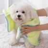 Warm Dog Hooded Bathrobe Coral Fleece Microfiber Dog Towel Rabbit Ear Design Pet Robe  Swimming
