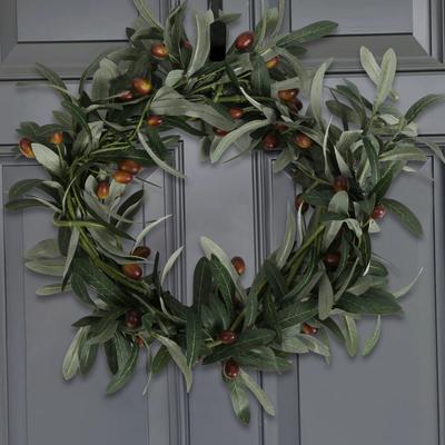 5 st Olivkvist Konstgjord Olivkvist 72CM Falsk Grön Kvist med Frukt Lämplig för Familj Bröllop Blomsterarrangemang Kontorsinredning