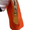 HERMES Zipper Cosmetics Pouch Bolide Vanity cotton Pouch MM Pouch Orange cotton Used