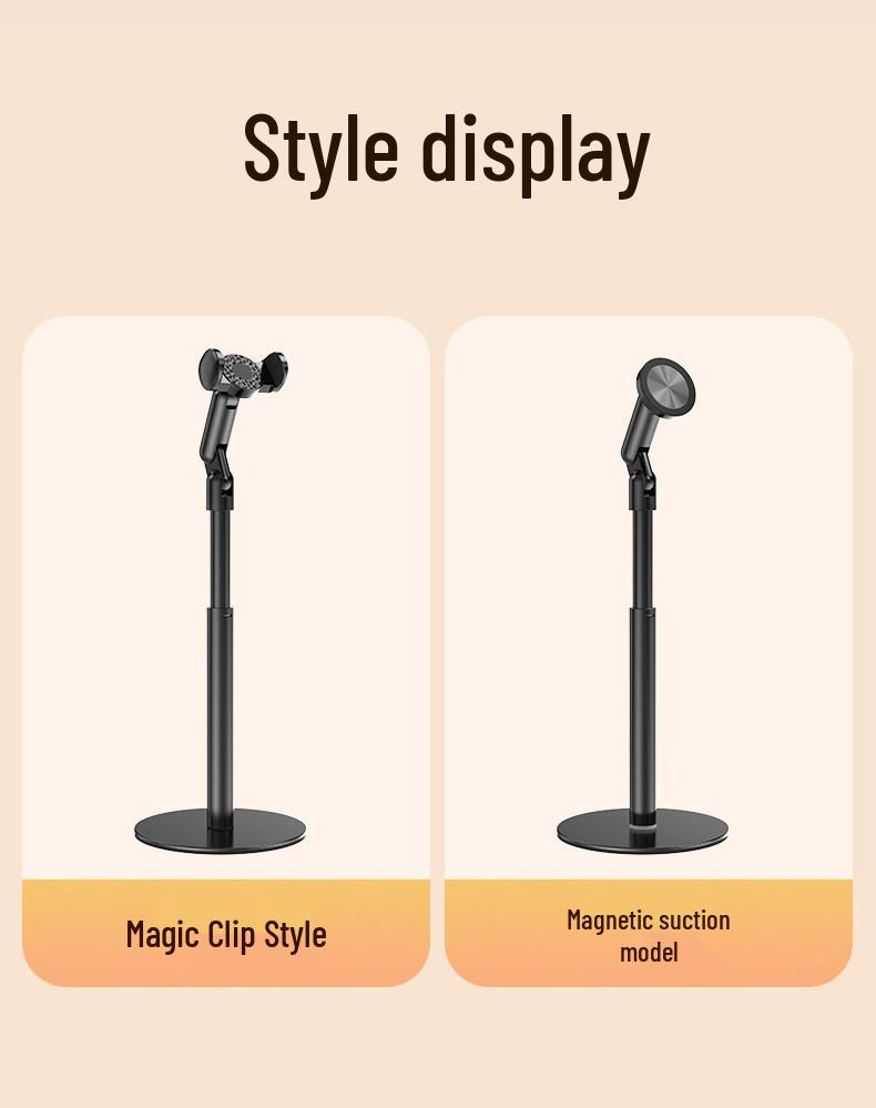 K83 Universal Multi-angle Magnetic Phone Holder for Live Streaming & Overhead Shots – Anti-shake, Telescopic, and Rotating Bracket