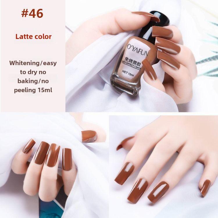 15ml New Non-peelable No-bake Micro-glue Non-fading Nail Polish Sequins Quick-drying Nail Polish