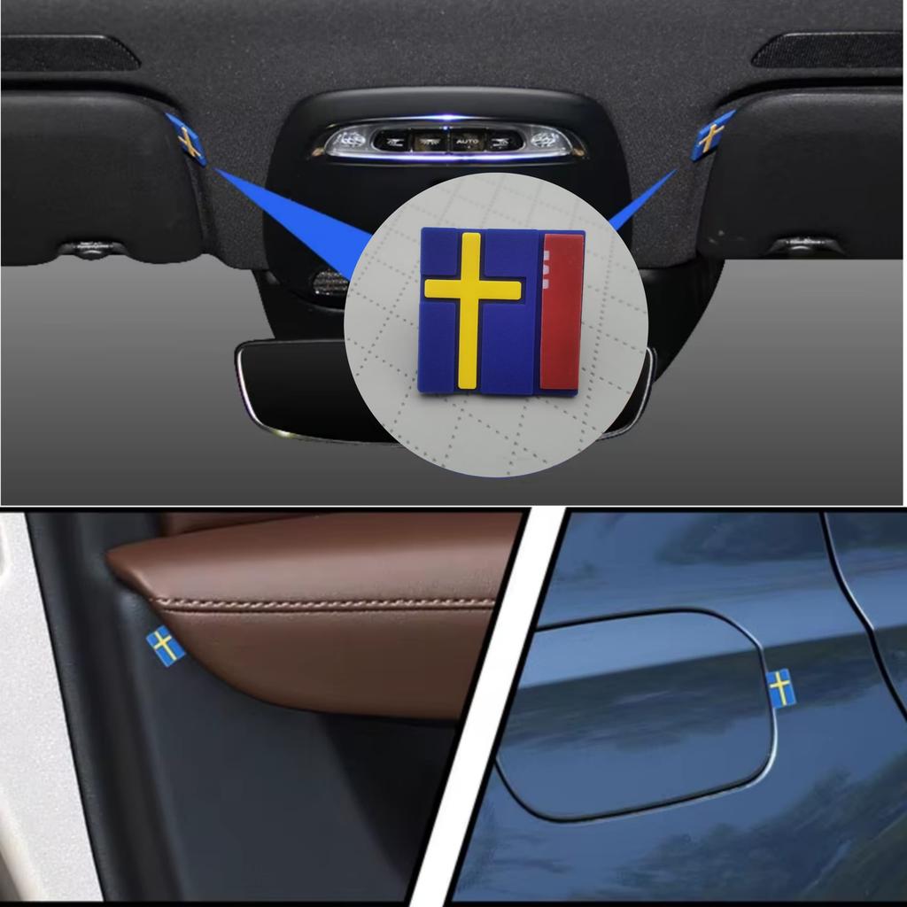 Car Hood/Door/Trunk/Front Grille/Interior Emblem Badge Sticker for V90 V60 V50 V40 S60 S90 S80 XC90 XC70 XC60 XC40 C30 C40 C70 and All Cars