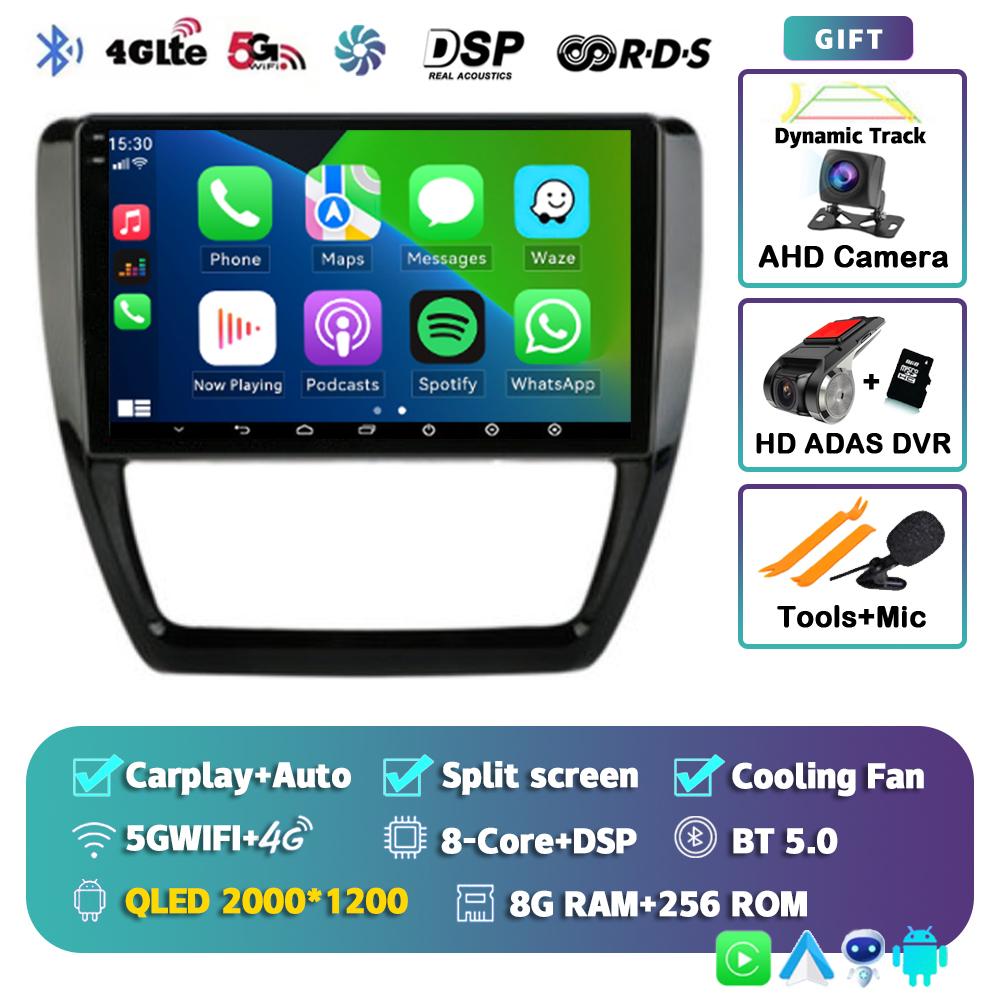 Android 14 Carplay Auto Car Radio For Volkswagen VW Sagitar Jetta 6 Bora 2011-2018 2Din Multimedia Player Stereo DVD Head Unit