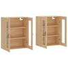 Wall Cabinets 2 pcs Sonoma Oak Wood Based Material