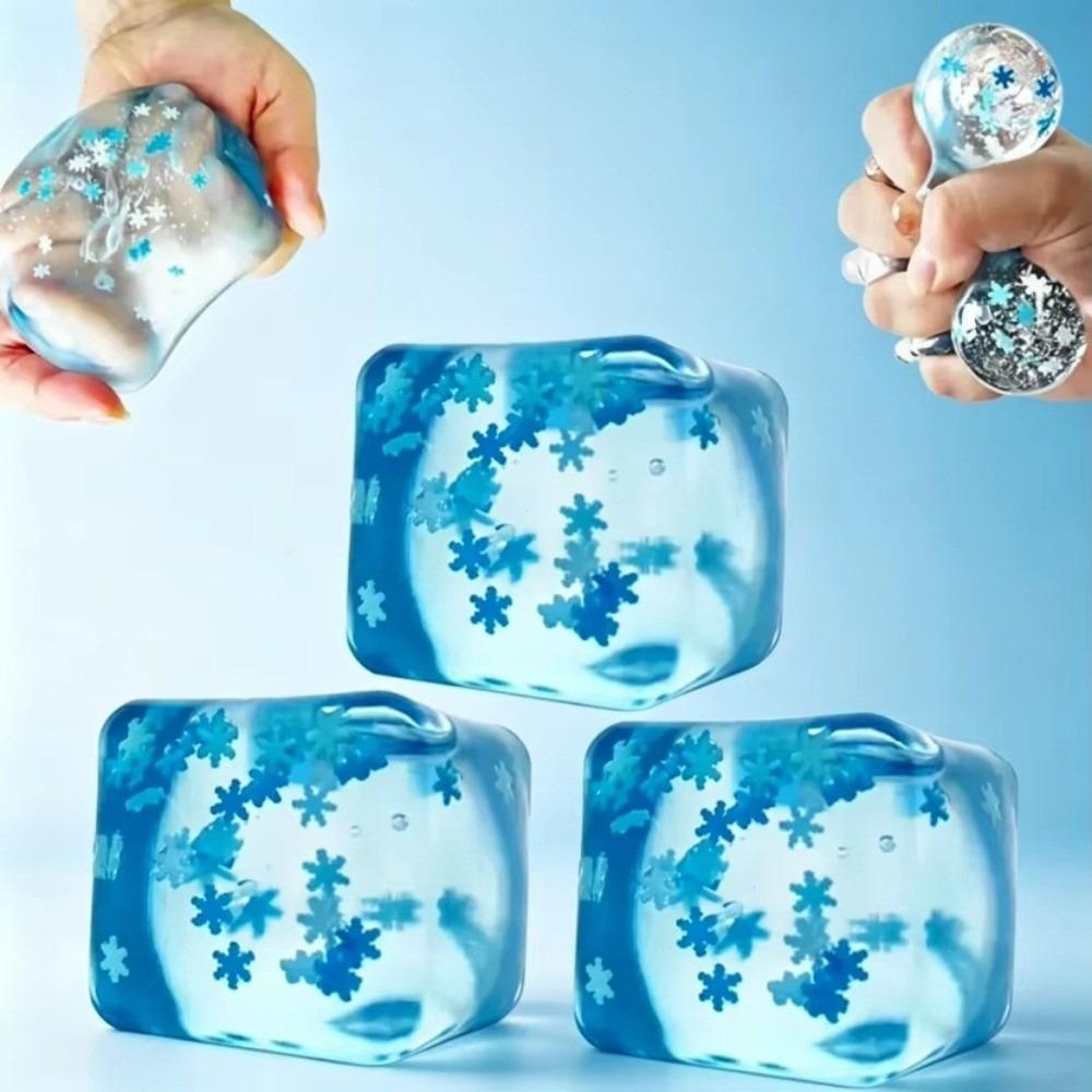 Slow Rising Ice Cube Squishy Toy Ice Cube Squeezable Toys Sensory Fidget Toy Holiday Gift