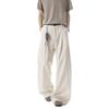 Linen scimitar pants summer new loose wide-leg pants refreshing breathable straight pants minimalist wind mopping pants