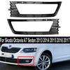 2 stuks Auto Voorbumper Mistlamp Lamp Onderste Grille Cover Voor Skoda Octavia MK3 2013 2014 2015 2016 2017