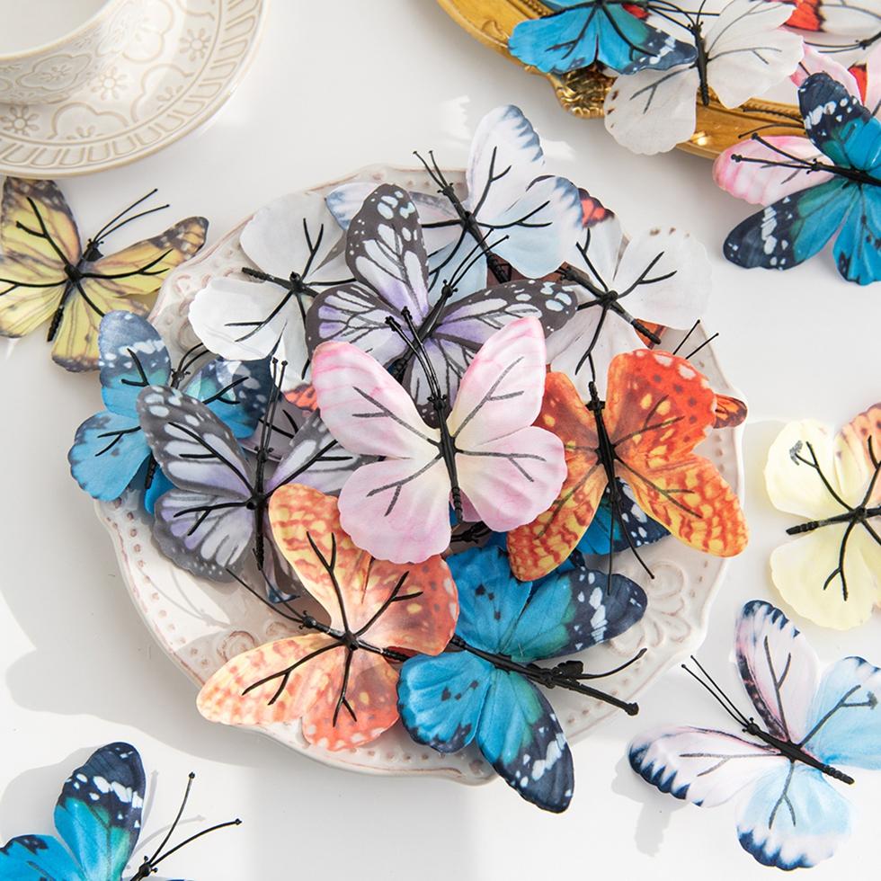Artificial Butterflies 3D Wedding Garden Party Festival Car Decor Vase Home Outdoor Room Wreath Diy Gift Box Accessories Hotsale