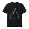 Men's Castle Outline T Shirt Matching Family Vacation Magical Theme Magic Cruise Trip Fantasy Vintage Washed Soft Breathable