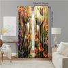 2 Pcs   Versatile Polyester Transparent Curtains for Home Decoration Hummingbird & Lavender Butterfly for Use In Bedrooms and