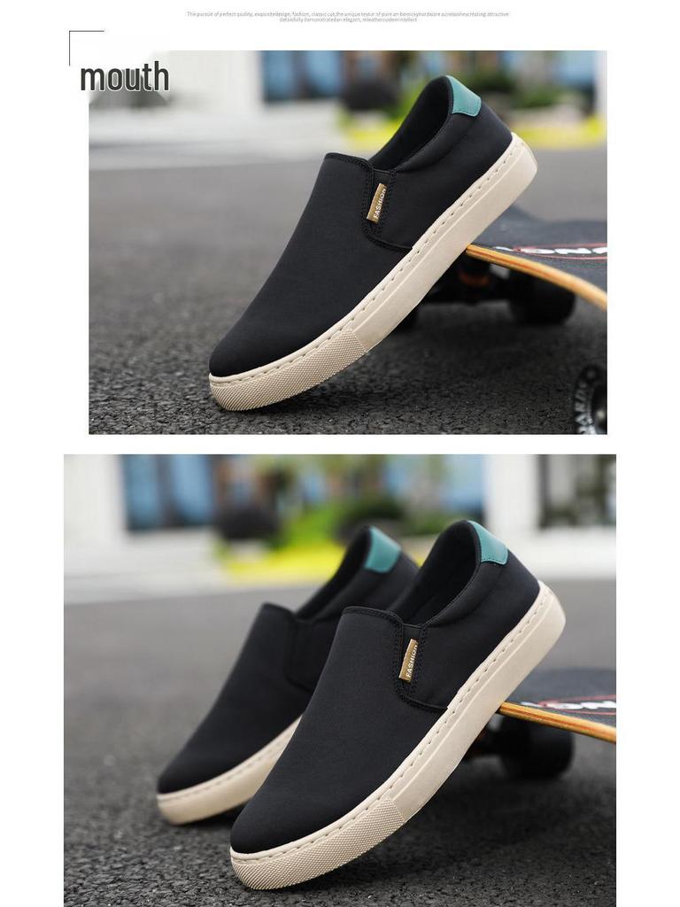 Men's 2025 Canvas Slip-On Sports Casual Shoes - Trendy, Breathable, Plus Size