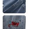 Jeans Casual per bambini 2021 di nuova moda coreana di arrivo per ragazze pantaloni in denim per cartoni animati in vita elastica Jeans per bambini per adolescenti
