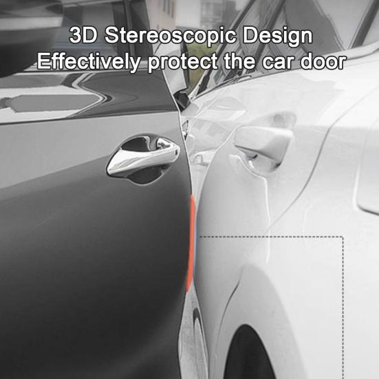 3D Silicone  Anti-collision Strip Car Door Edge Guard with Strong Adhesive Tape Scratch Proof Bumper Strip Protector  for Mirror & Body Side