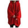 Women's Oversized Hooded Jackets Casual Full Zip Up Hoodies Sweatshirt Long Sleeve Boyfriends Outerwear With Pockets