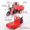 1:12 Alloy Diecast Tricycles Cars Miniature Models Toys Wheel Steering With Sound Music 3 Wheeled Motorcycles Toddler Kids Gifts