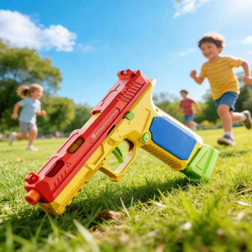 G17 Hanging Toy Gun Continuous Firing Pistol Shell Throwing Airsoft Blowback Empty Outdoor Shooting Gun for Children Adult