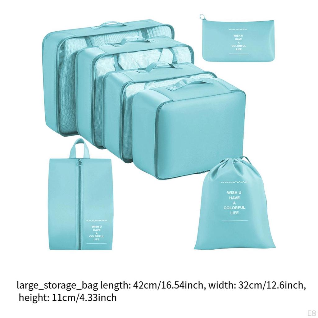 Packing Cubes for Suitcase Luggage Organizers Camping Travelling 7 Piece Beige