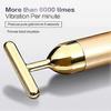 Beauty Bar 24k Gold Skin Care Face Massager Roller, 2 in 1 Electric 3D Roller and T Shape Energy Beauty Bar for Face Lift and Skin Tightening