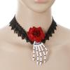 Gothic Skull Head Choker Headband Skull Man Hairpin Fashion Bloodstained Veil  Girls/Children