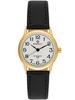 Perfect Women' 049 Gold Case, Silver Dial, Black Strap