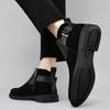 Winter Trendy Men's Ankle Boots with Velvet High Quality High Top Casual Shoes Classic Versatile Men's Business Dress Shoes