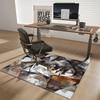 1pc Abstract Cubist Chair Mat - Office Desk Rug with Picasso-Inspired Geometric Design, Non-Slip Carpet for Home or Workplace Decor, Suitable for All