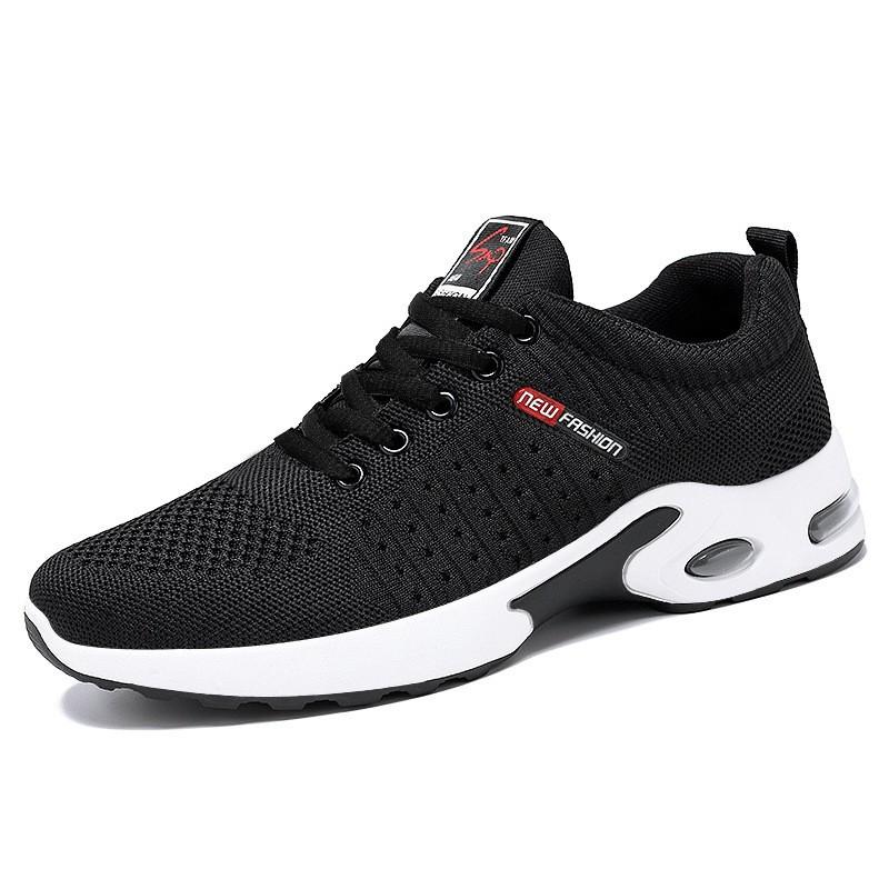 Shoes Men'S Shoes Flying Weaving Air Cushion Soft Sole Shoes Fashion Breathable Sneakers Men'S
