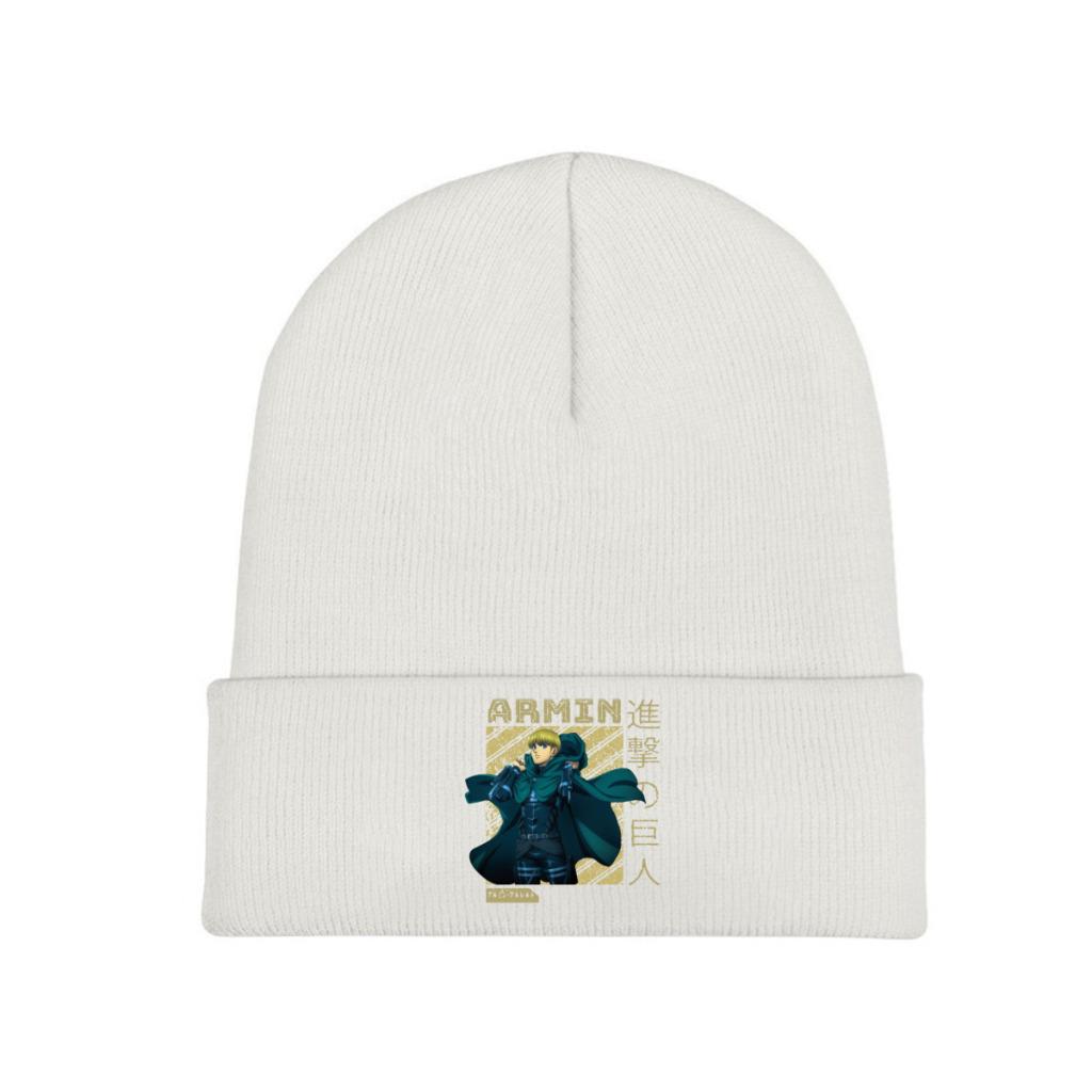 ARMIN from Attack On Titan Knitted Hat for Women Unisex Skullies Beanies Autumn Winter Hat Anime Hip Hop Melon Cap