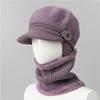 Wool Hat Women's Autumn and Winter Fleece Warm Hat, Ear Protection, Cold Protection, Thickened Knitted Hat