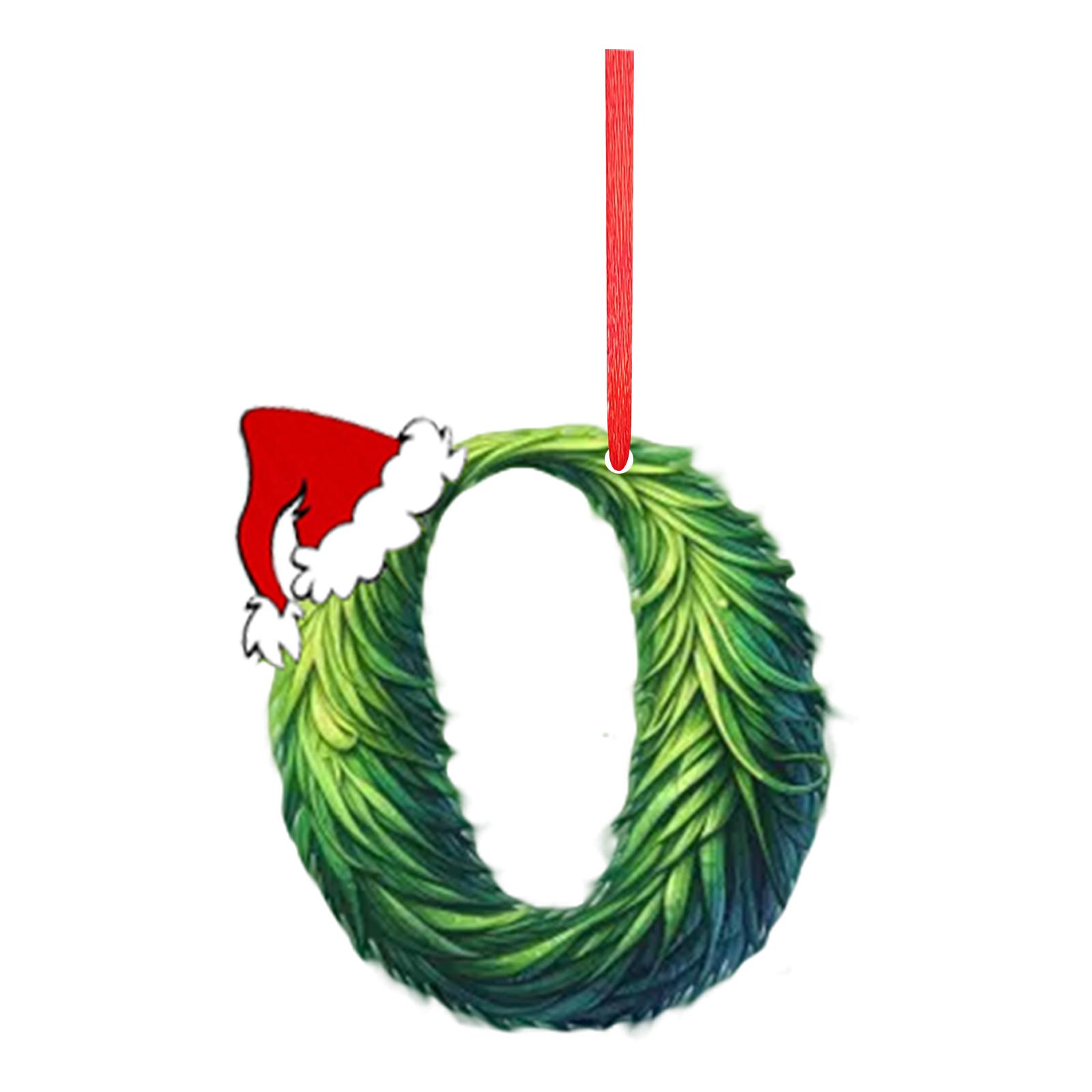 

2D 26 букв Рождественские украшения Акриловые плоские Рождественские елки Украшения для дома Украшения One Size