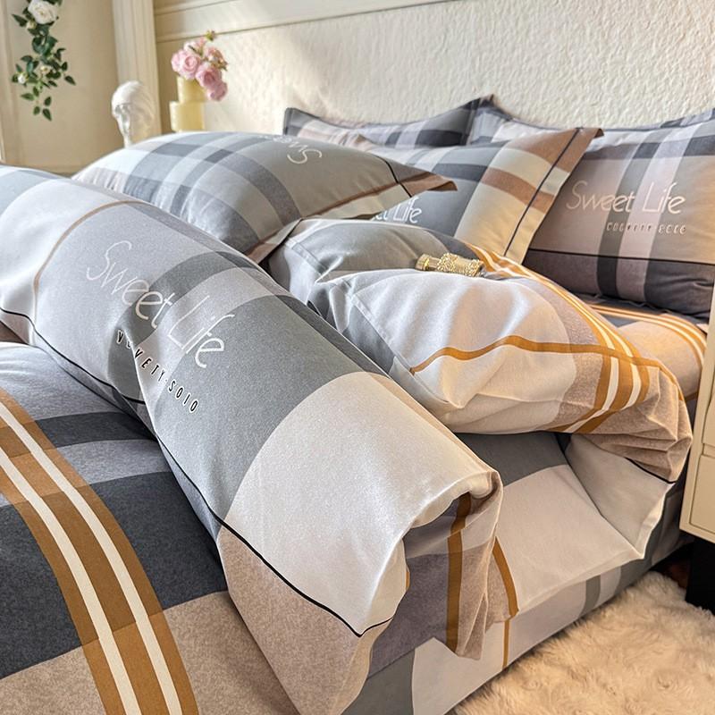 Fresh Style Cotton Bedding Set - 1.2m 1.5m 1.8m 2.0m Soft Breathable Bed Linens