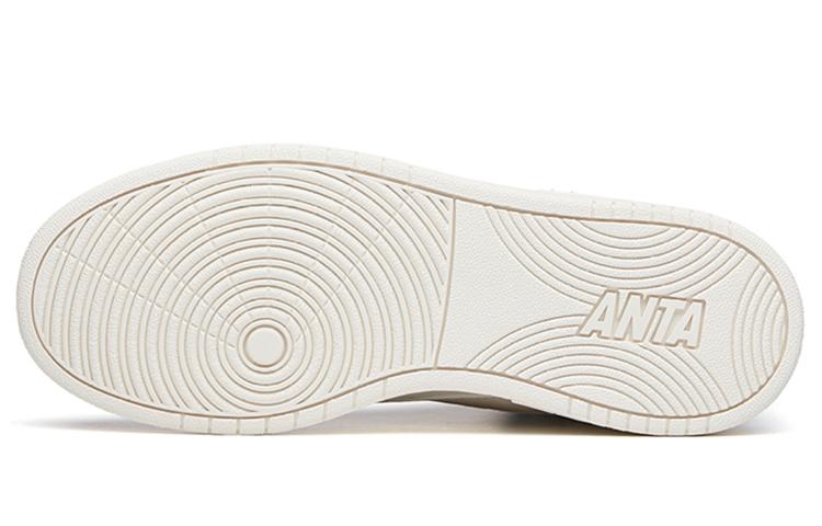 Women's Sneakers Anta Casual Abrasion Resistant Slip Resistant High top Skateboard Shoes Women's White Pink