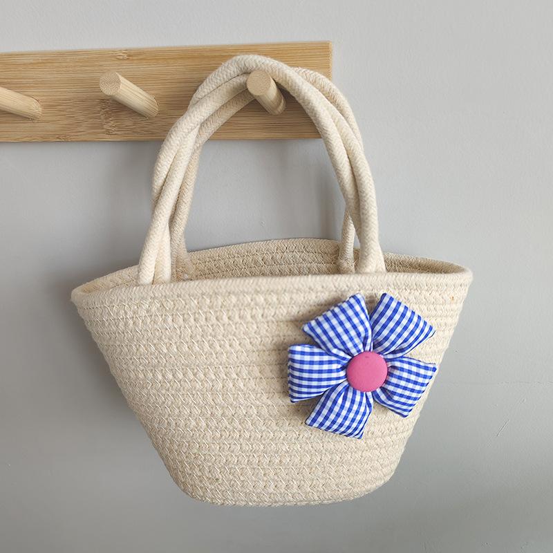 Wholesale bag new summer hand-held women's bag design casual woven bag cotton rope