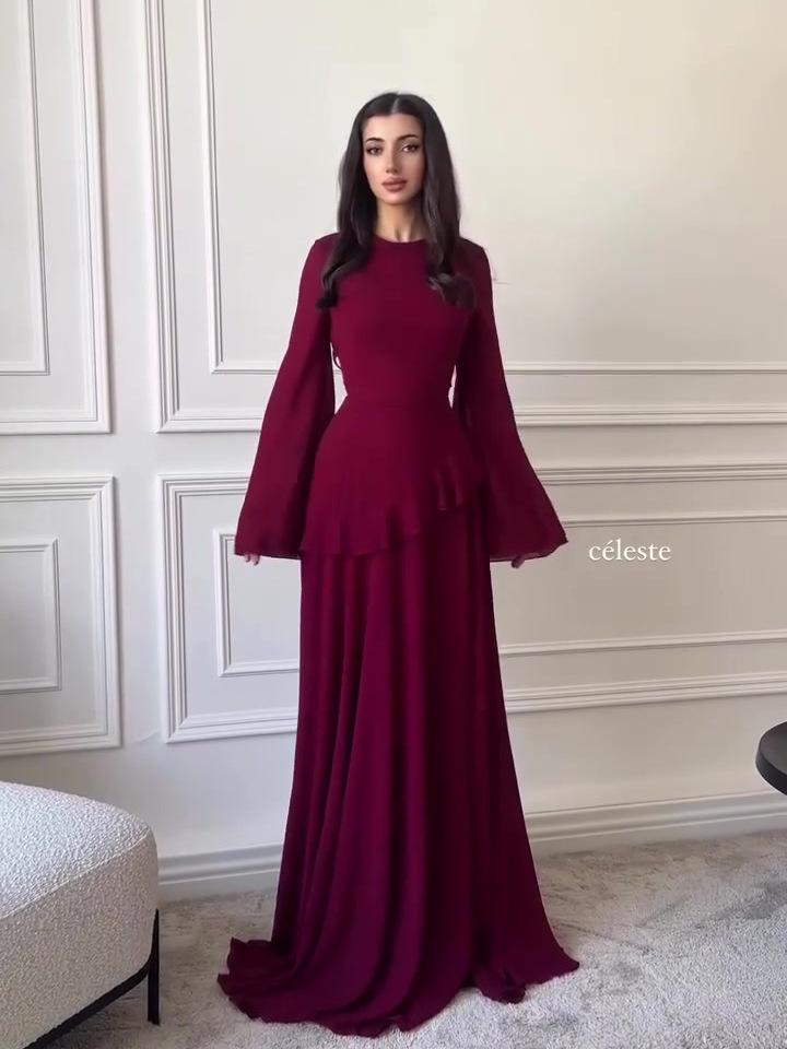 Elegant 2025 Autumn Long Sleeve Slim Fit Waist-cinching Dress for Women
