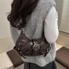 Vintage Y2k Rivet Belt Design Women Pu Shoulder Bags Solid Color Ladies Crossbody Bag Casual Female Hobos Handbags Purse