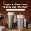 Portable 520ml heat-insulating cup, double-drinking large-capacity luxury titanium cup, coffee cup, car cup, office cup