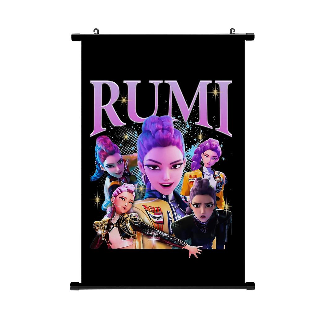 KPop Łowcy Demonów Plakat Obraz do Zawieszenia Huntrix Girl Zoey Rumi Mira Saja Chłopcy Kpop Wystrój Domu Plakat Zwój Ścienny